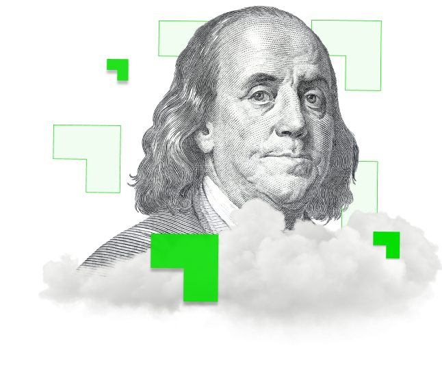 Benjamin Franklin vom 100-Dollar-Schein