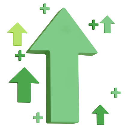 Grüne Pfeile nach oben